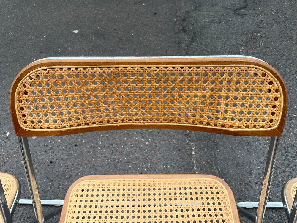 Plia Cane Folding Chair by Giancarlo Piretti for Castelli, 1960s, Set