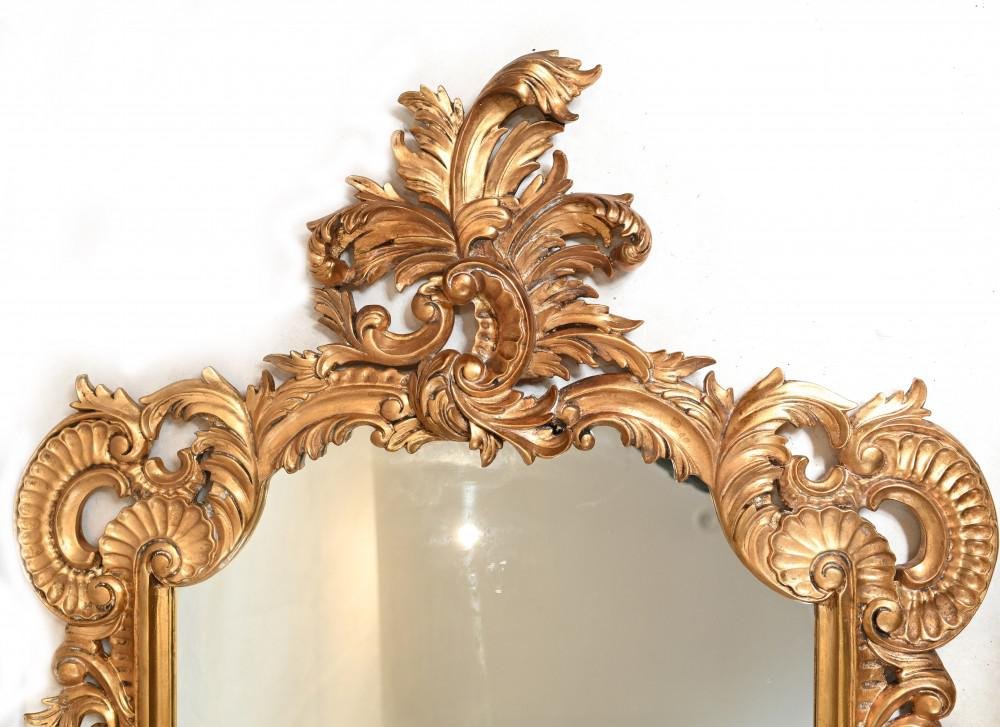 Italian Gilt Pier Mirror Rococo Wall Mirrors for sale at Pamono