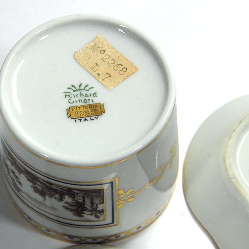 Tasse Villeroy & Boch avec bord doré de Bellevue Vintage