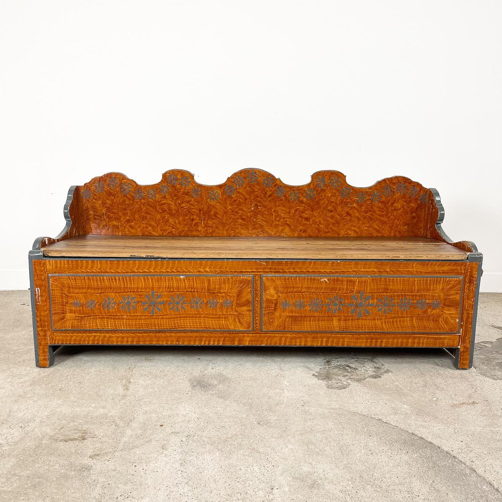 Vintage Swedish Box Bench for sale at Pamono