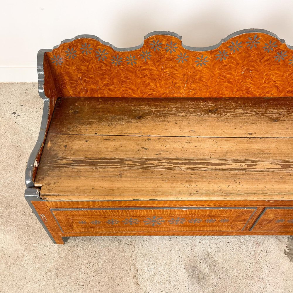 Vintage Swedish Box Bench for sale at Pamono