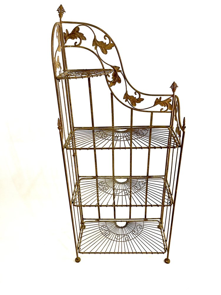 Picture of Victorian Plant Shelf in Wrought Iron, 1920s for sale at Pamono