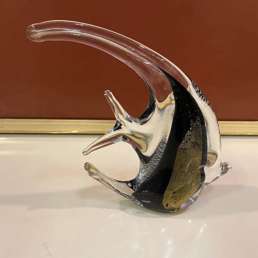 Modernist Murano Glass Sculpture of Tropical Fish by Seguso, 1980s for