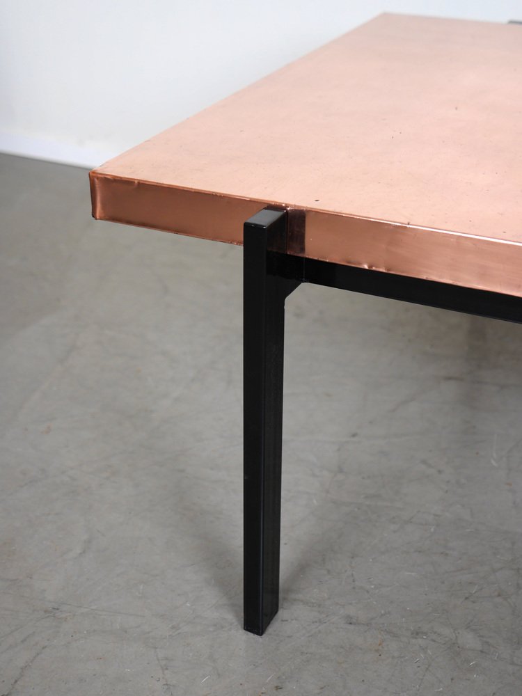 Coffee Table with Copper Plate, Germany, 1960s for sale at Pamono