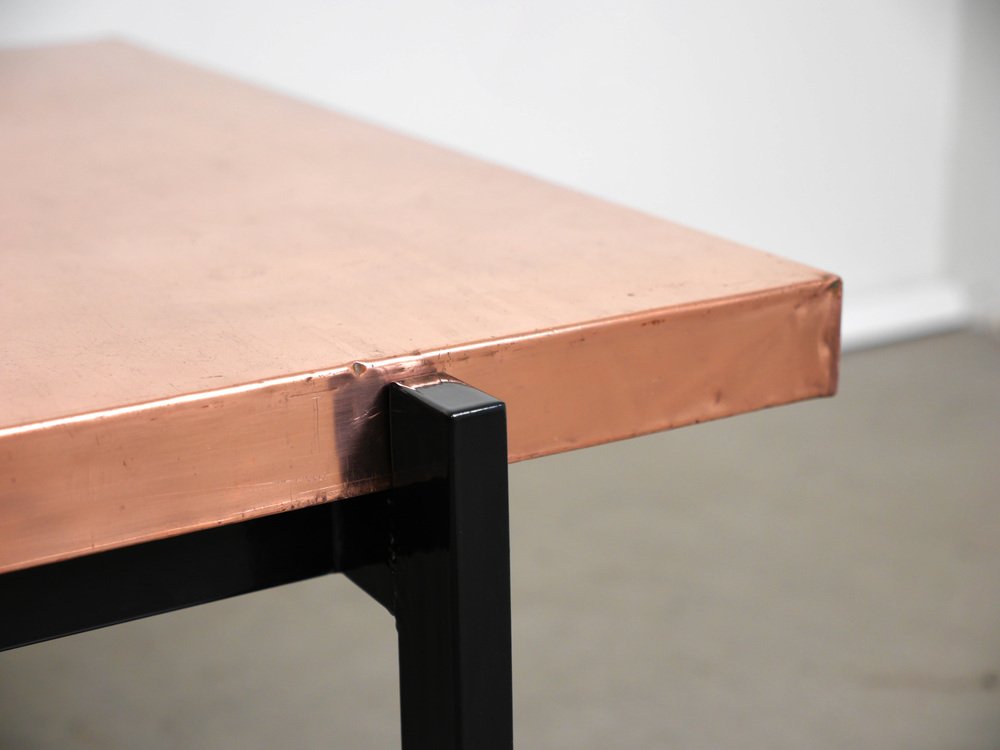 Coffee Table with Copper Plate, Germany, 1960s for sale at Pamono