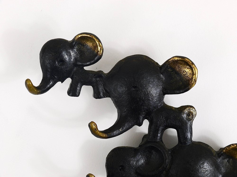 Grazioso portachiavi a forma di elefante con strass per donna