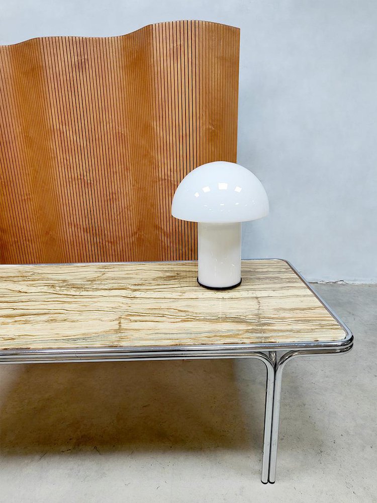 Vintage Bauhaus Style Coffee Table in Marble, 1970s for sale at Pamono