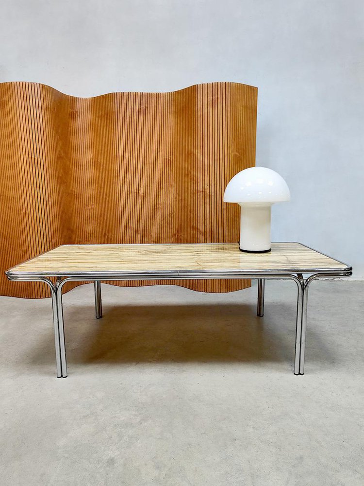 Vintage Bauhaus Style Coffee Table in Marble, 1970s for sale at Pamono