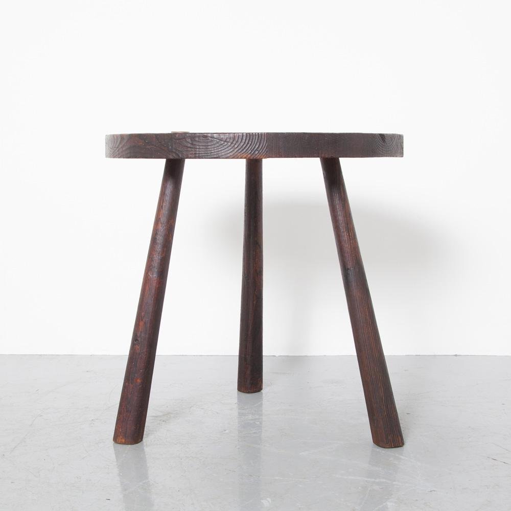 Primitive Brutalist Sculptural Wood Table, 1960s for sale at Pamono