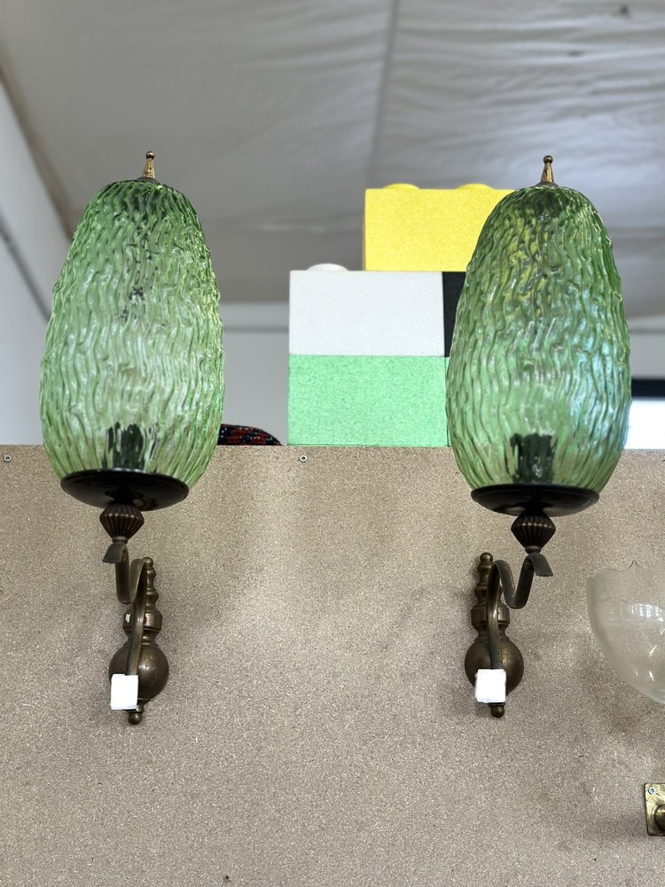 Green Murano Glass Wall Light, 1980s for sale at Pamono