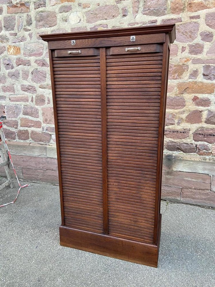 Französischer Art Deco Notar Trommelschrank, 1940er bei Pamono kaufen