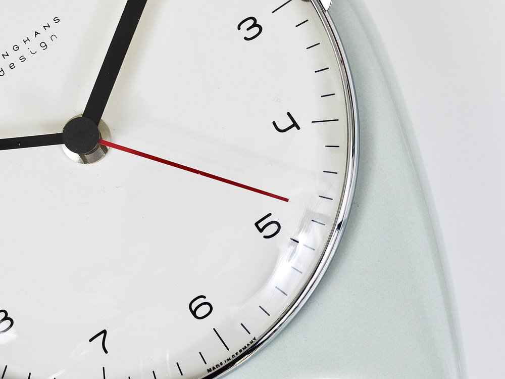 MidCentury Gray Wall Clock attributed to Max Bill for Junghans