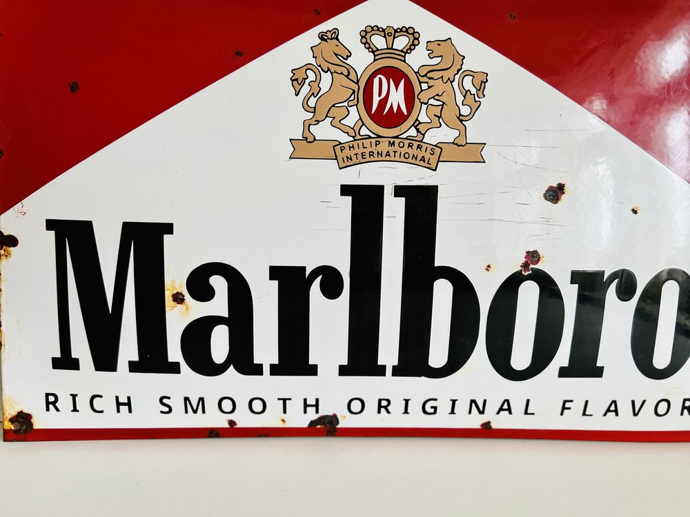 Vintage Marlboro Metal Sign, 1950s for sale at Pamono