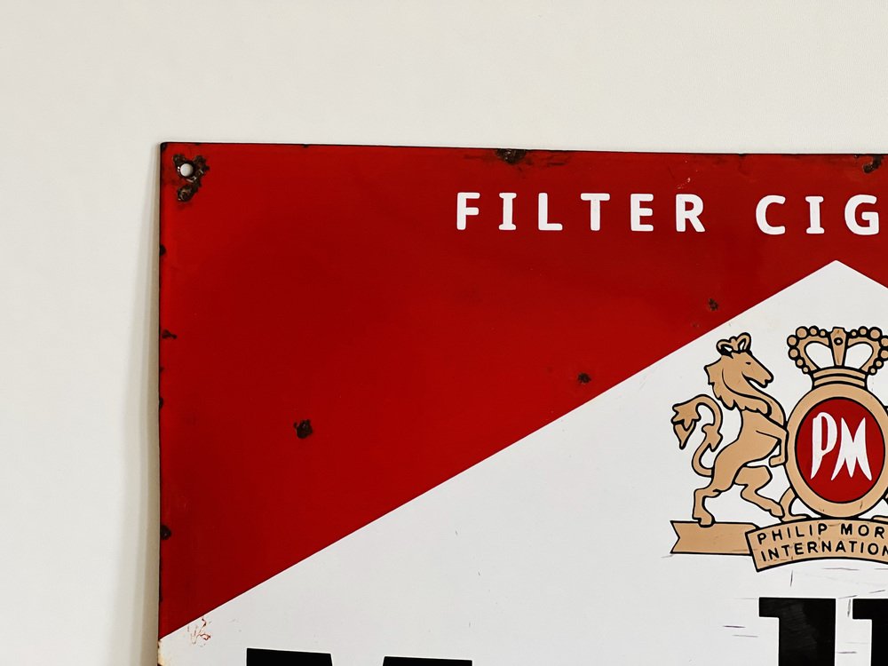 Vintage Marlboro Metal Sign, 1950s for sale at Pamono