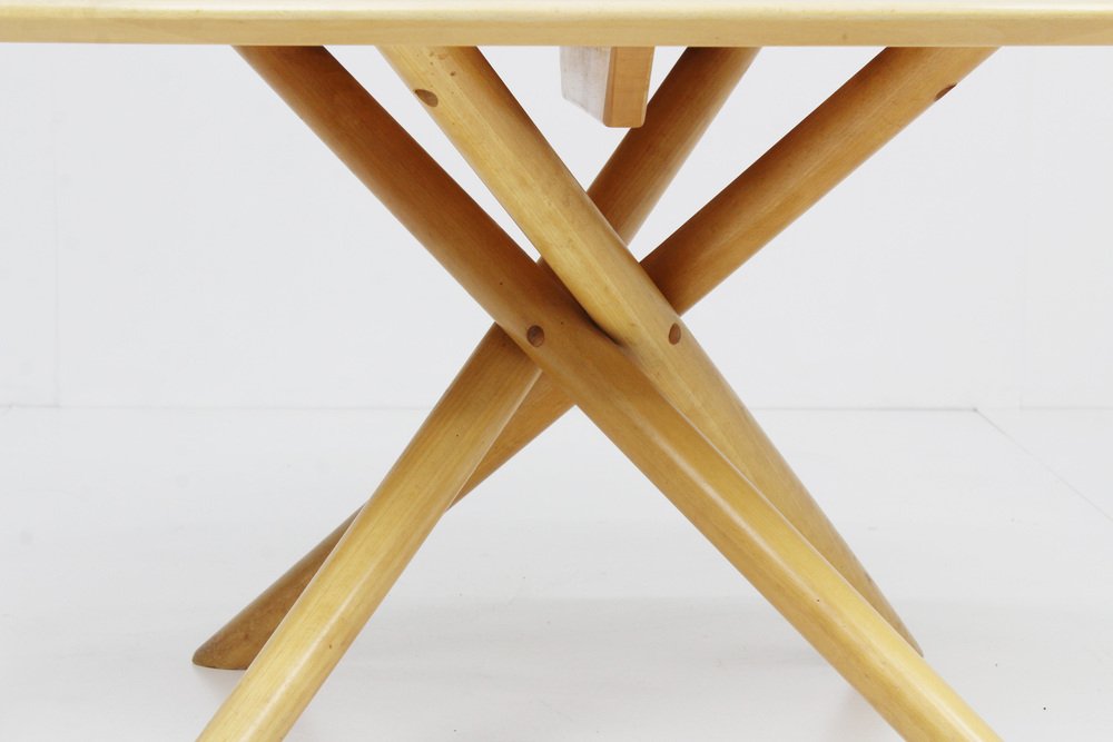 Vintage Oval Wooden Coffee Table, 1970s for sale at Pamono