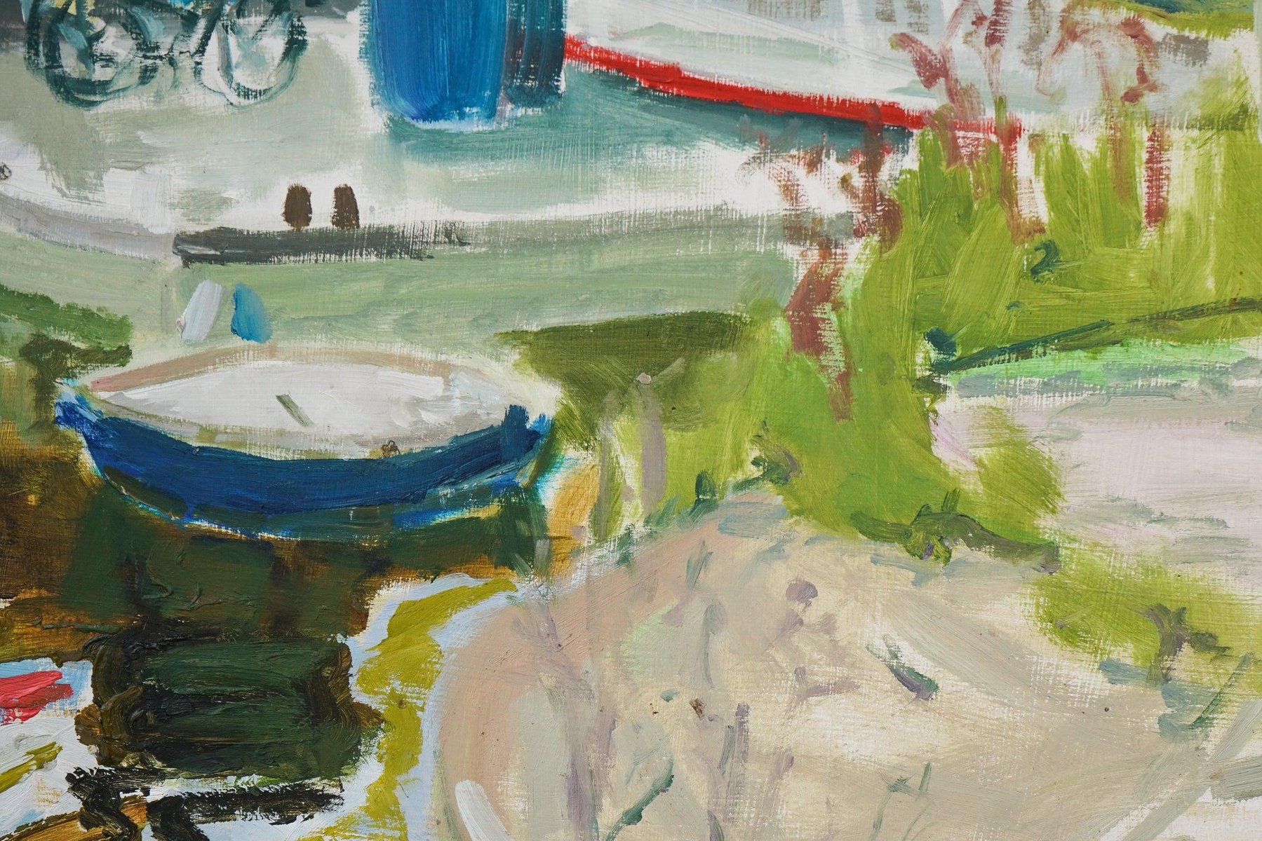 Jackson, Puppet Theatre Barge, The Thames, Richmond, 21st Century, Oil