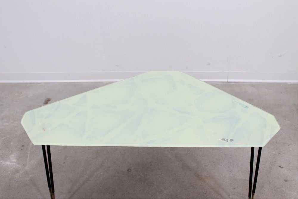 Mid Century Italian Geometric Glass Coffee Table 1950s For At Mid Century Italian Geometric Glass Coffee Table 1950s