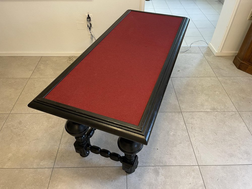 Red and Brown Dining Table for sale at Pamono