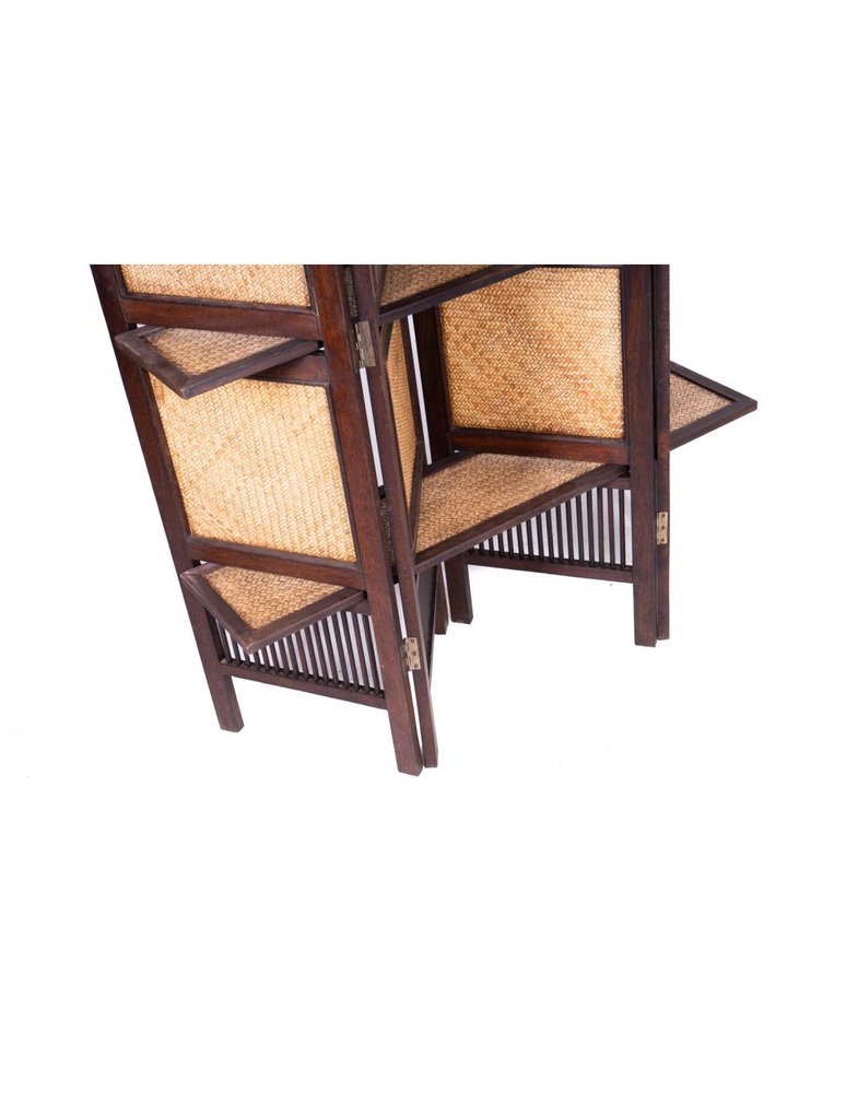 Shelves in Acacia Wood & Rattan for sale at Pamono