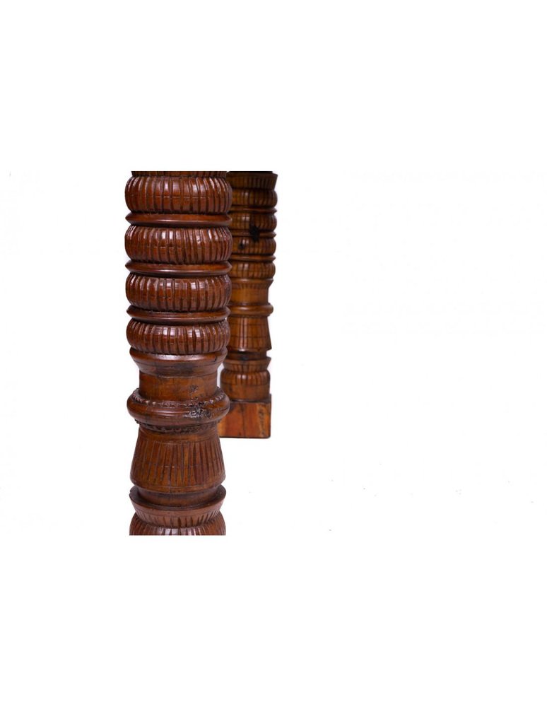 HandCarved Wooden Desk for sale at Pamono