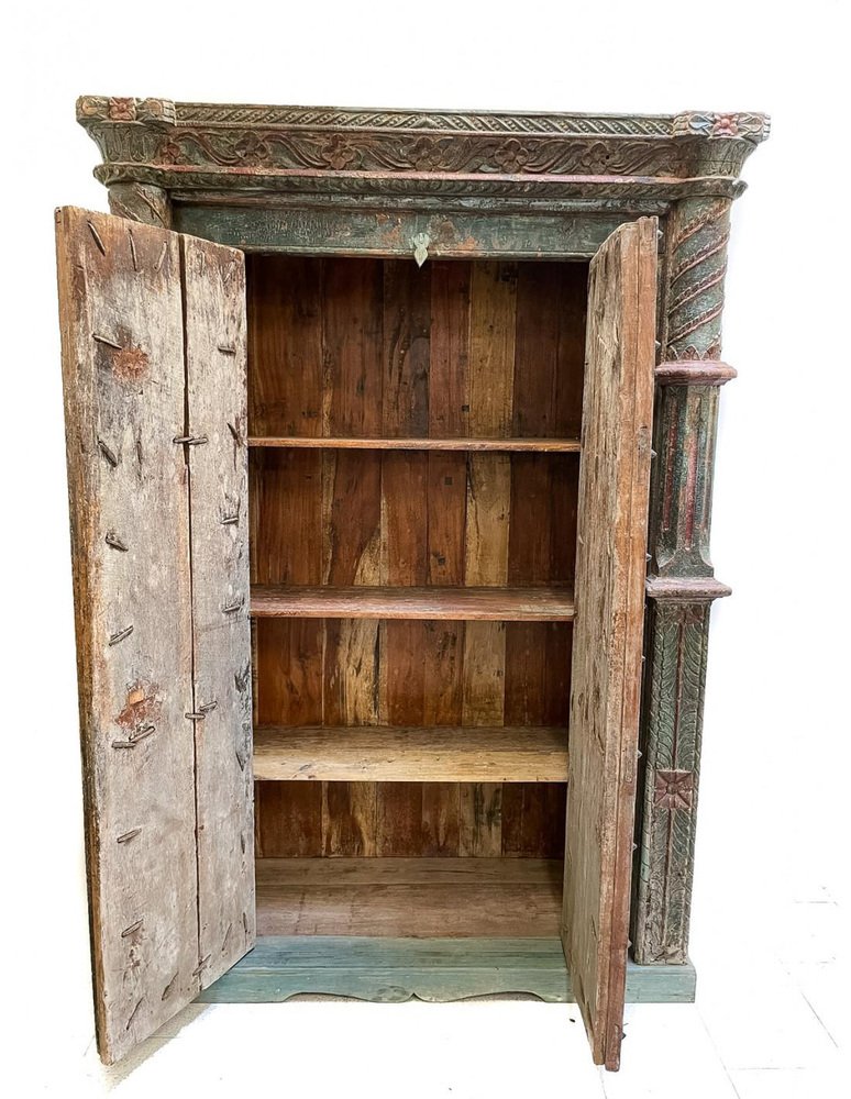 Vintage Teak Wood Wardrobe for sale at Pamono