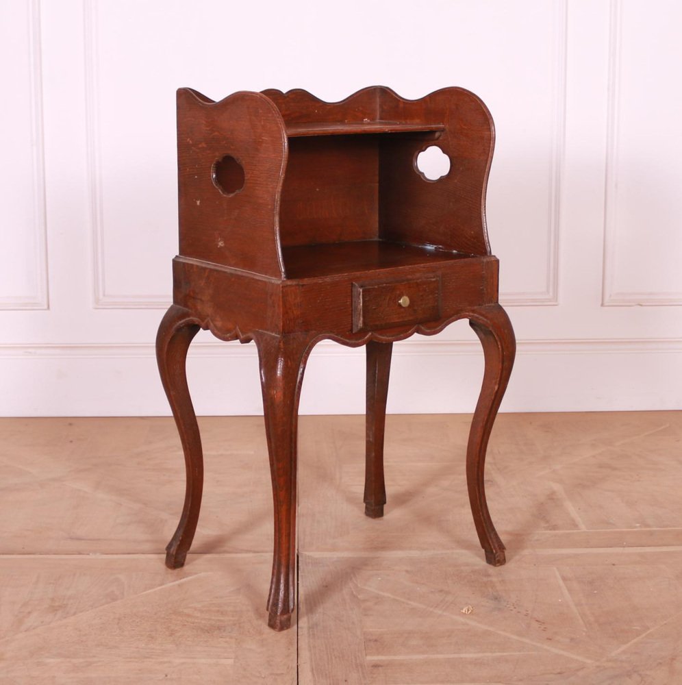 French Oak Bedside Table, 1890s for sale at Pamono