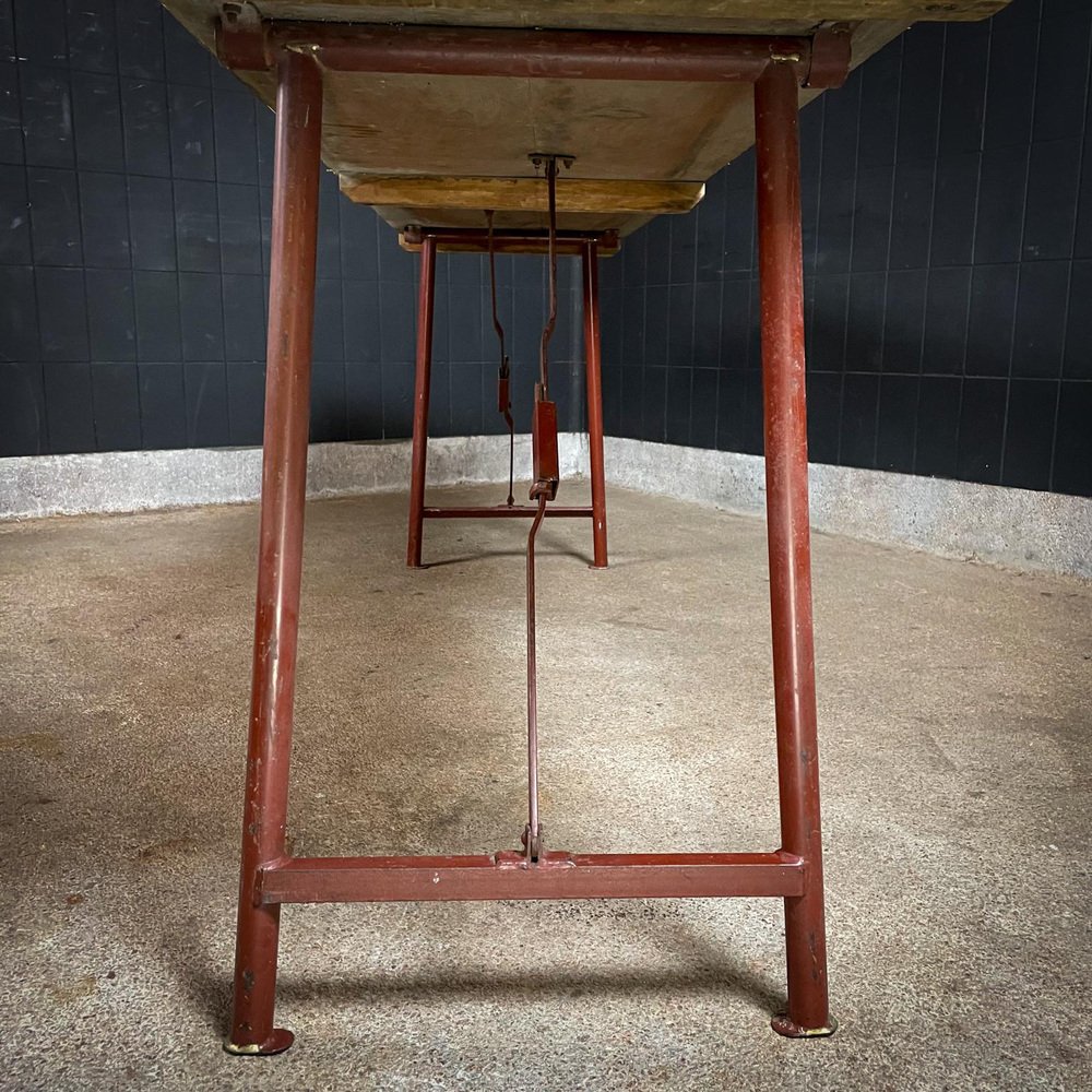 Vintage Industrial Folding Table for sale at Pamono
