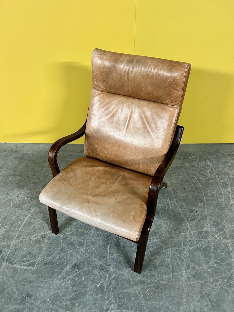Vintage Danish Bentwood Easy Chair by Stouby, 1970s for sale at Pamono