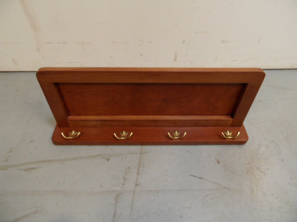 MidCentury Wooden Hanging Coat Rack, 1960s for sale at Pamono