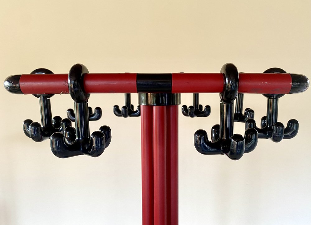 Red and Black Coat Rack, 1980s for sale at Pamono