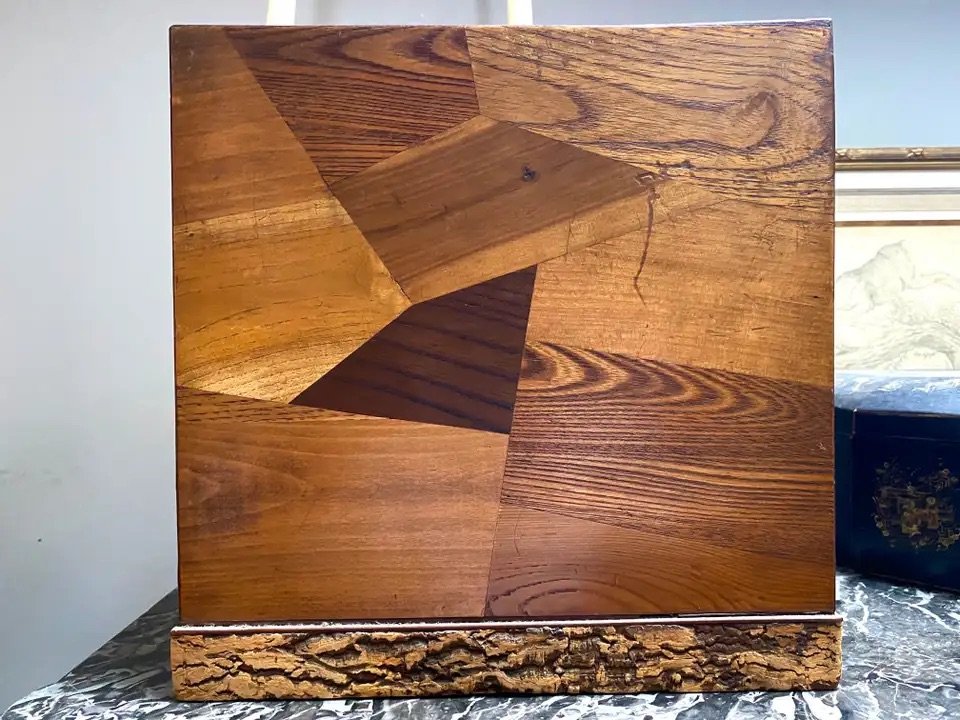 Small 19th Century Japanese Yosegi Zaiku Marquetry Storage Unit for