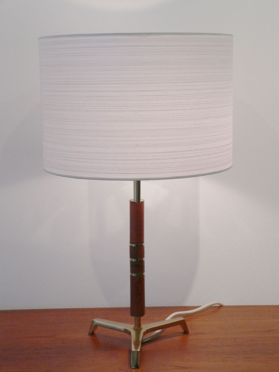 Teak Brass Table Lamp 1950s For At Pamono Teak Brass Table Lamp 1950s