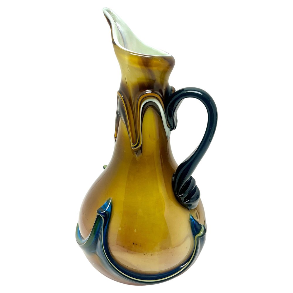Italian Murano Cased Art Glass Pitcher with Handle, 1955 for sale at Pamono