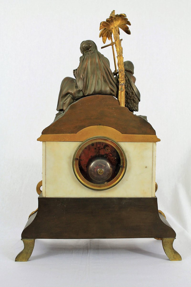 Ingrosso e Risparmio Orologio da Tavolo a Forma di angioletto Bianco e Celeste in Legno, bomboniere Battesimo, Comunione Bambino, Completo di Scatola Regalo (con Confezione Panna