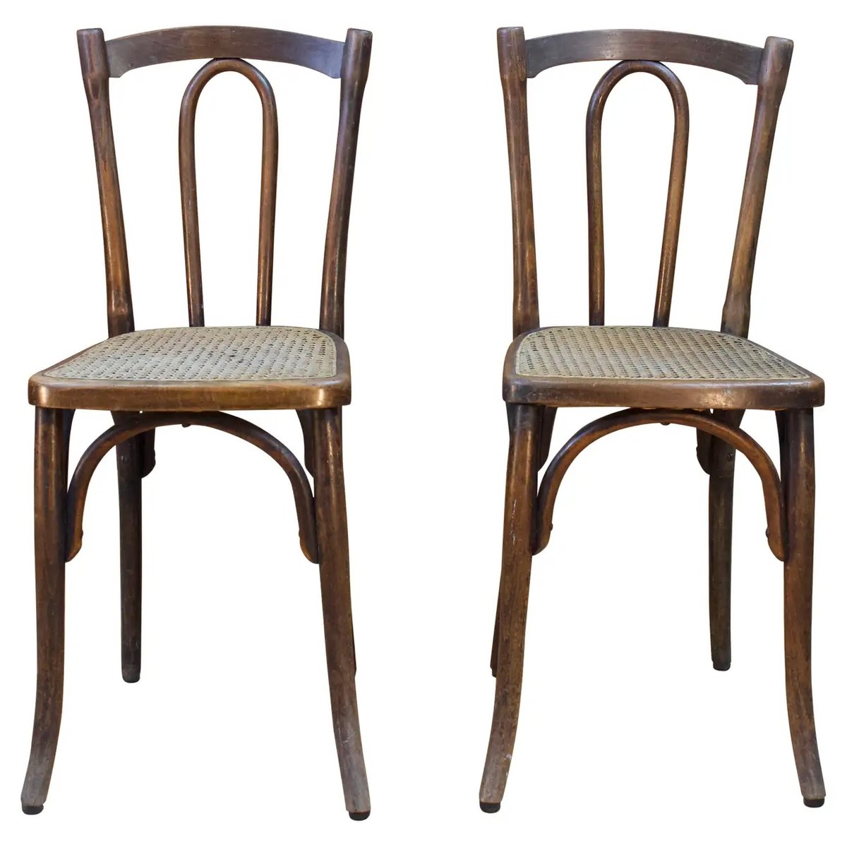 Französische Bistrostühle aus Cined Holz, 2er Set bei Pamono kaufen