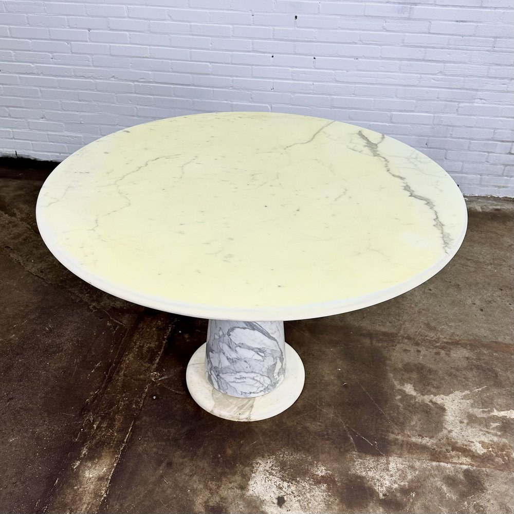 Round Marble Dining Table for sale at Pamono