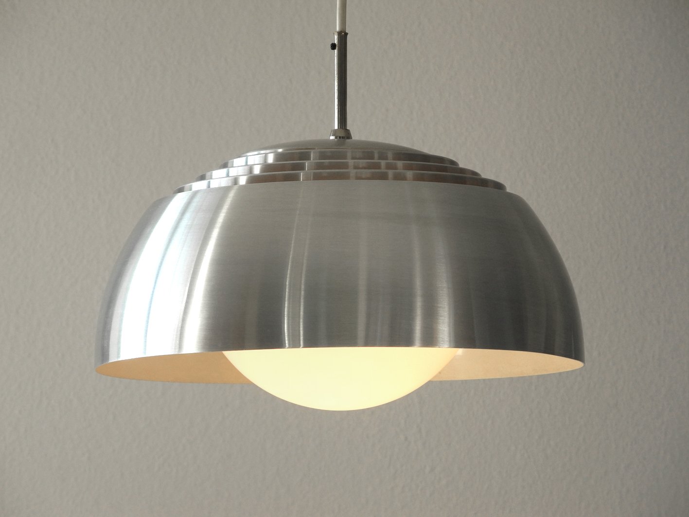 Aluminum Shade Pendant Lamp, 1960s for sale at Pamono