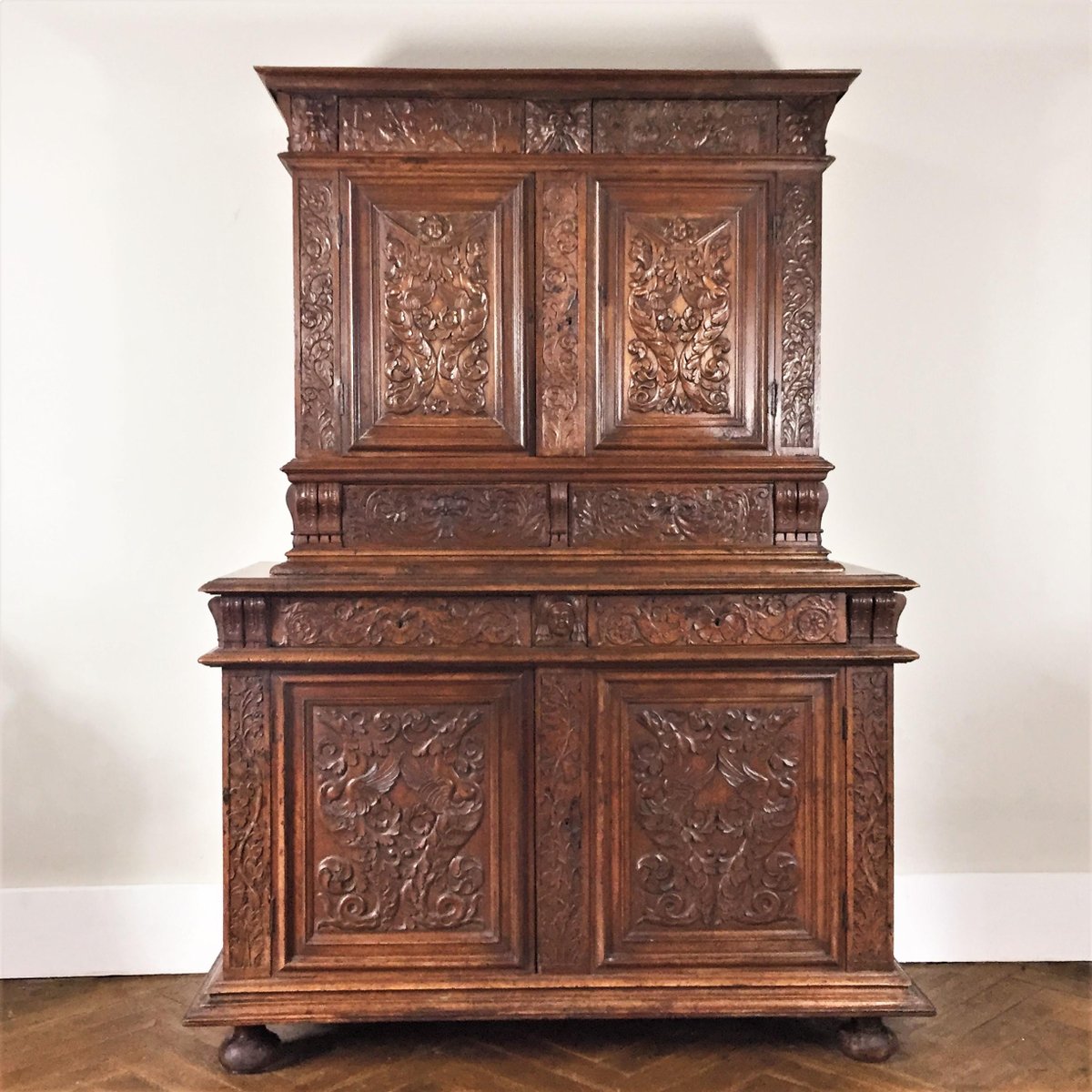 Renaissance Richly Carved Cupboard, 1580 for sale at Pamono