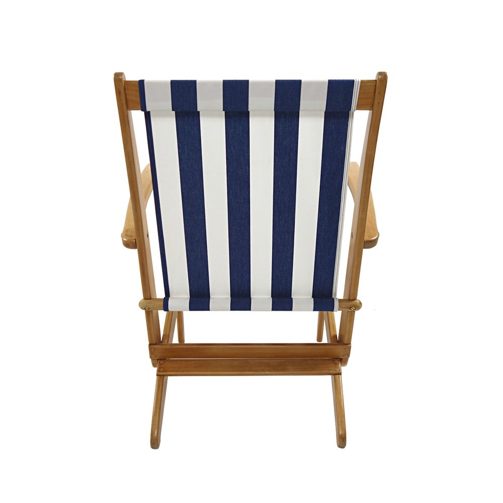 MidCentury Modern Gracias Lacquered Wooden Folding Deck Chairs, Set of