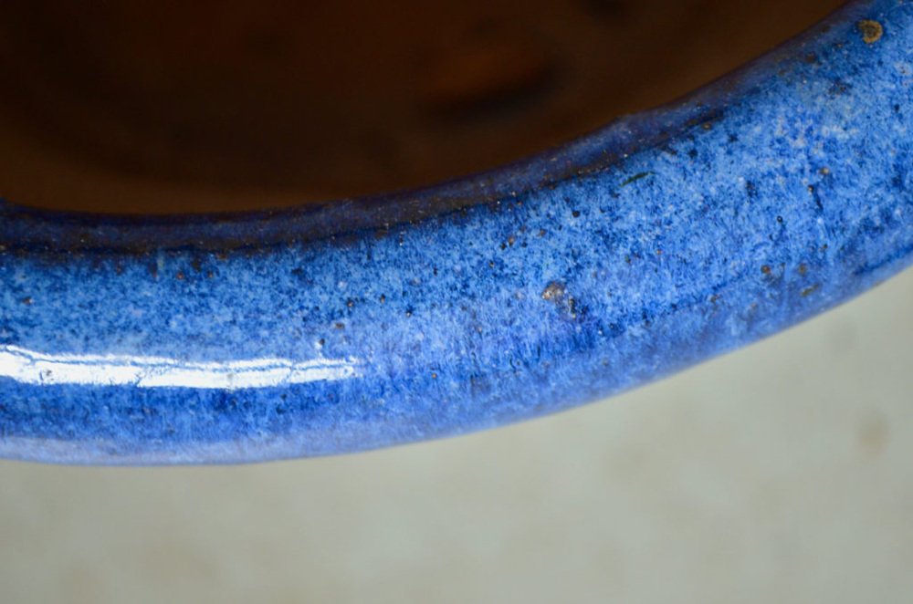 Handbemalte Keramiktöpfe Blau-weiß – 2 Übertöpfe Mit Drainage Für Zimmerpflanzen