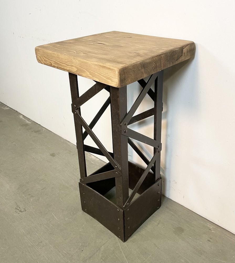 Industrial Riveted Side Table, 1960s for sale at Pamono