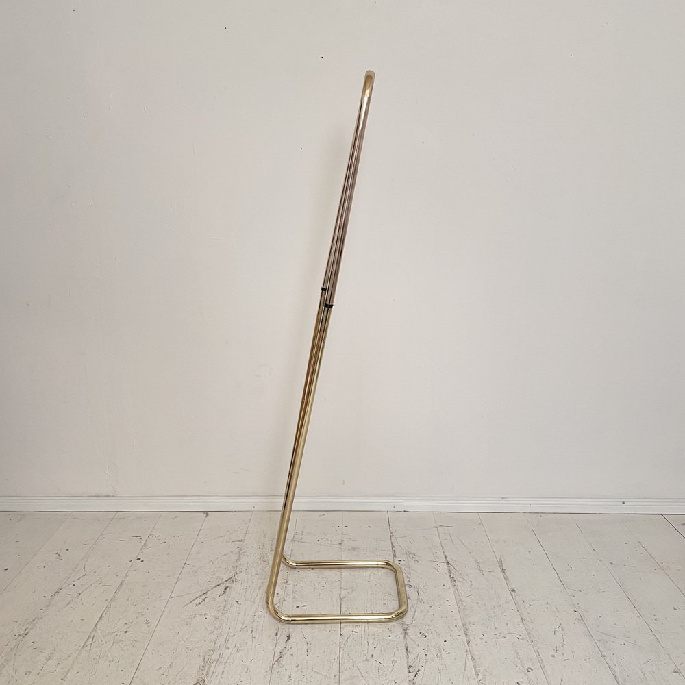 Italian Brass Floor Mirror, 1970s for sale at Pamono