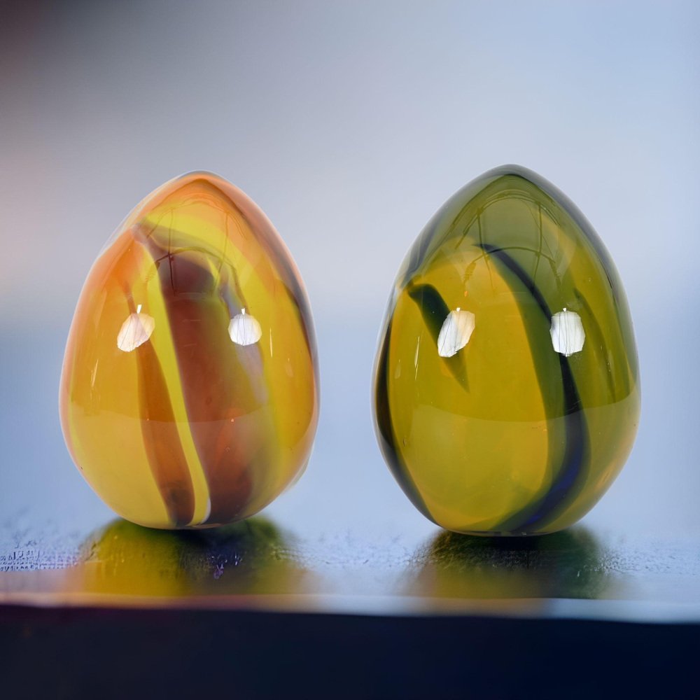 Magnifique Vase En Verre Soufflé Style Murano - Couleurs Vibrantes, Fait Main