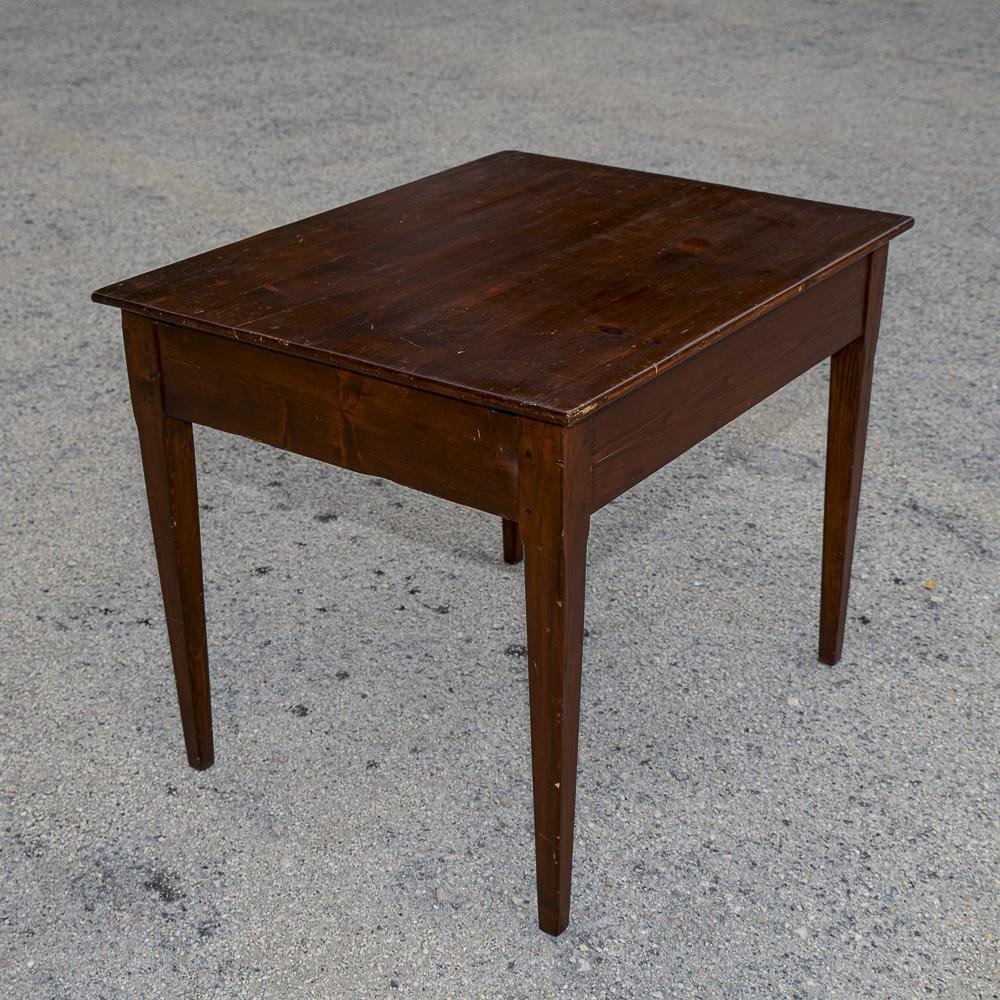 Fir Dining Table with Drawer, 1800s for sale at Pamono
