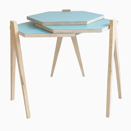 Small Bidule Coffee Table With Green Lacquered Top Natural Oak Feet By Henri Tujague For Sale At Pamono