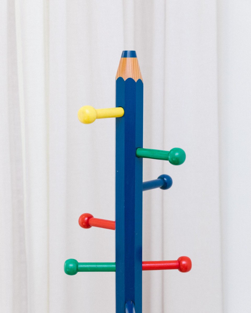 Étagère Murale Vintage Pierre Sala - Forme Crayons Multicolore - Années 80