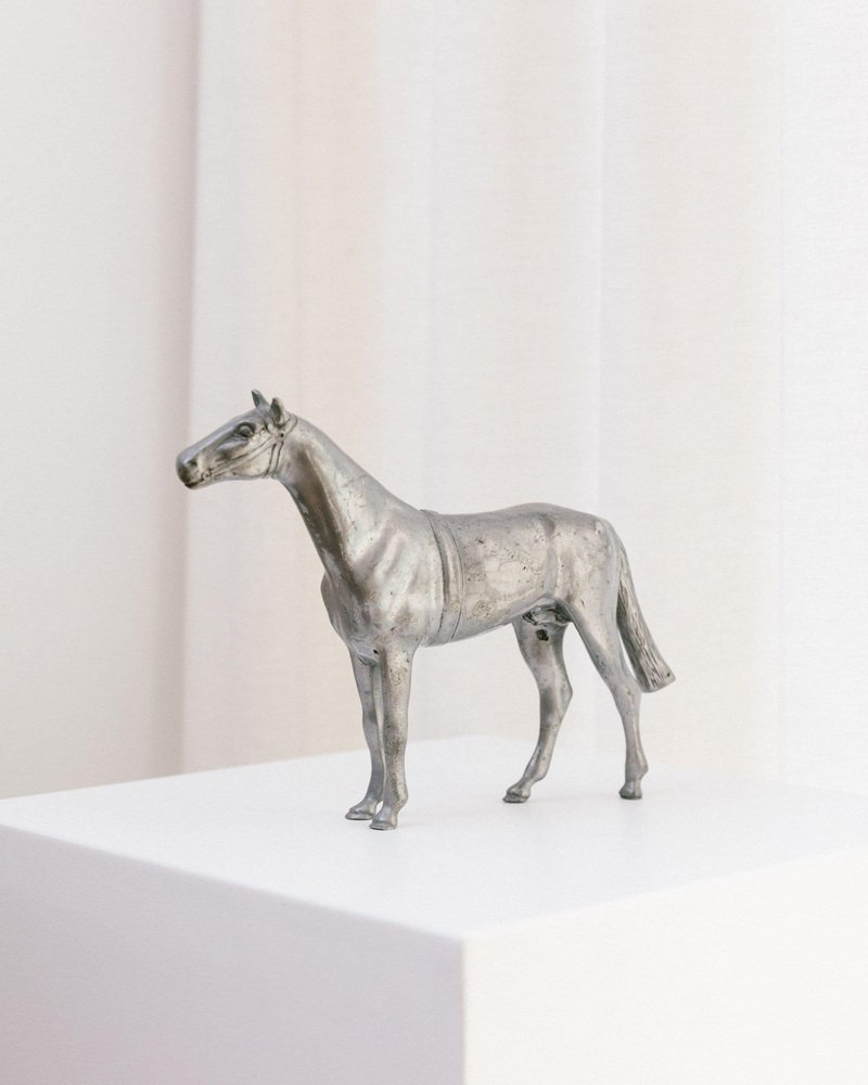 Pewter Horse Sculpture, Portugal, 1950s for sale at Pamono