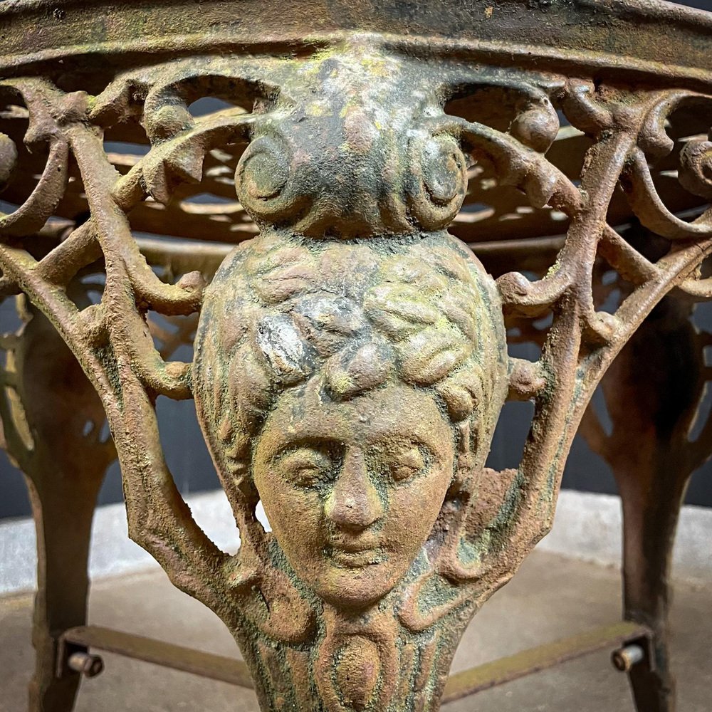 Tavolo Da Giardino Vintage Relaxdays - Legno E Ghisa Per Esterni - Foto 11