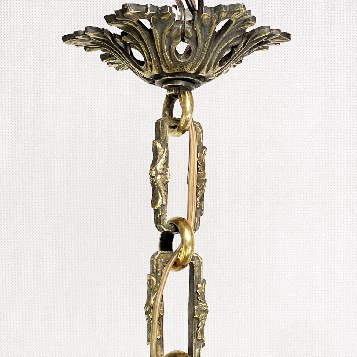 Art Nouveau Hanging Lamp in Bronze, 1890s for sale at Pamono - Art Deco Hulu Hung Nova Lamp