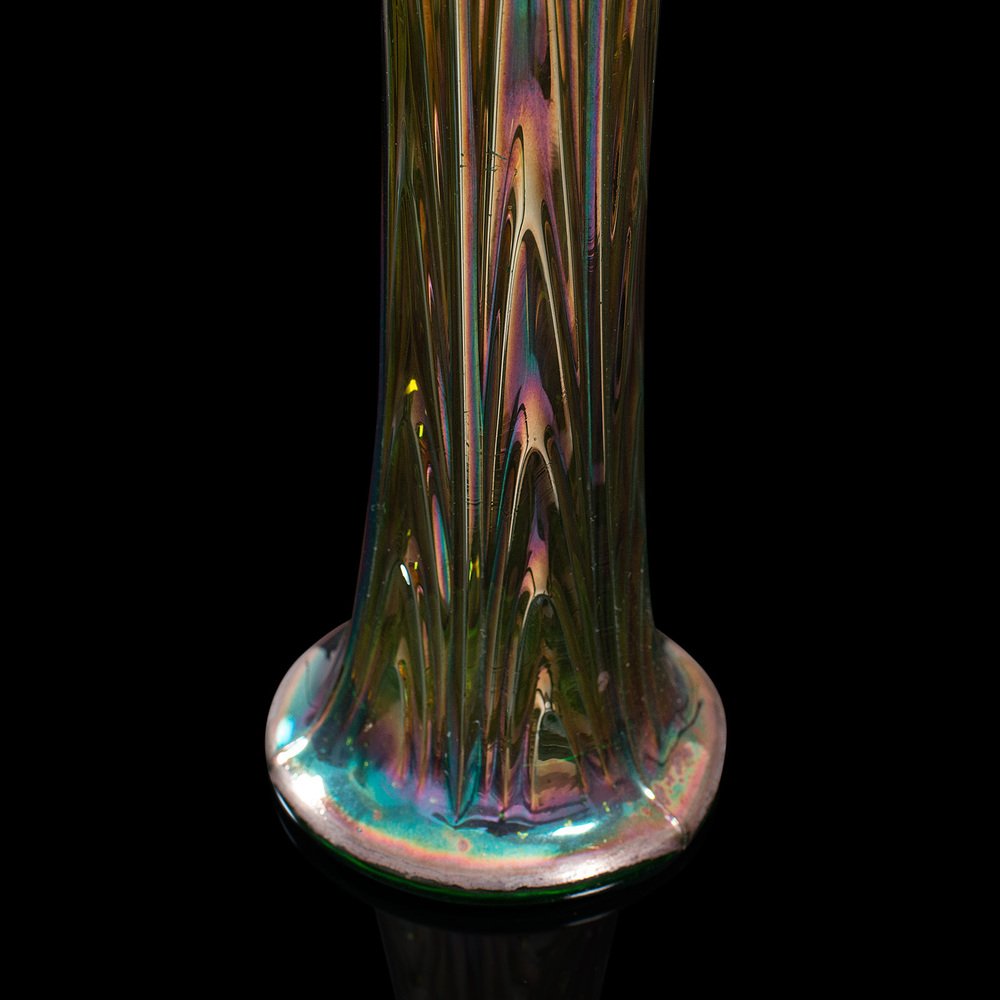 English Fluted Carnival Glass Vase, 1930s for sale at Pamono
